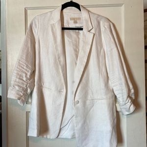 MICHAEL by MICHAEL KORS white linen blazer Sz 8
